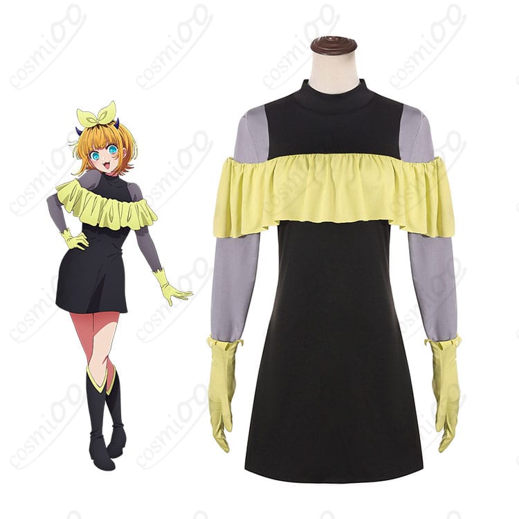 MEMちょ 新生B小町アイドル衣装を着用した全身イメージ。可愛いシルエットとステージ映えする配色が分かる人物写真。