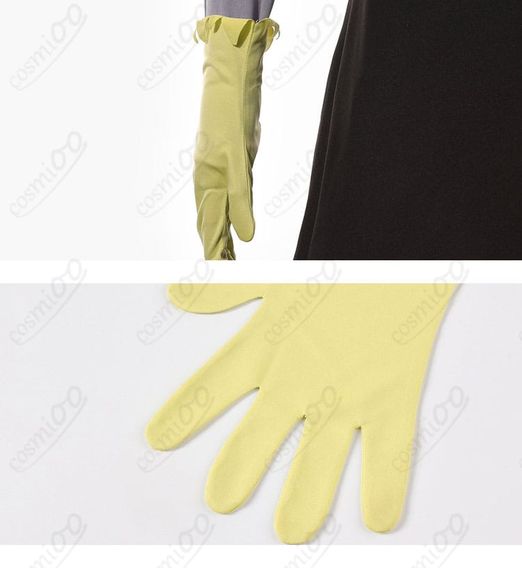 MEMちょ衣装の手袋と装飾ディテール。手首のフィット感と色味を確認可能。