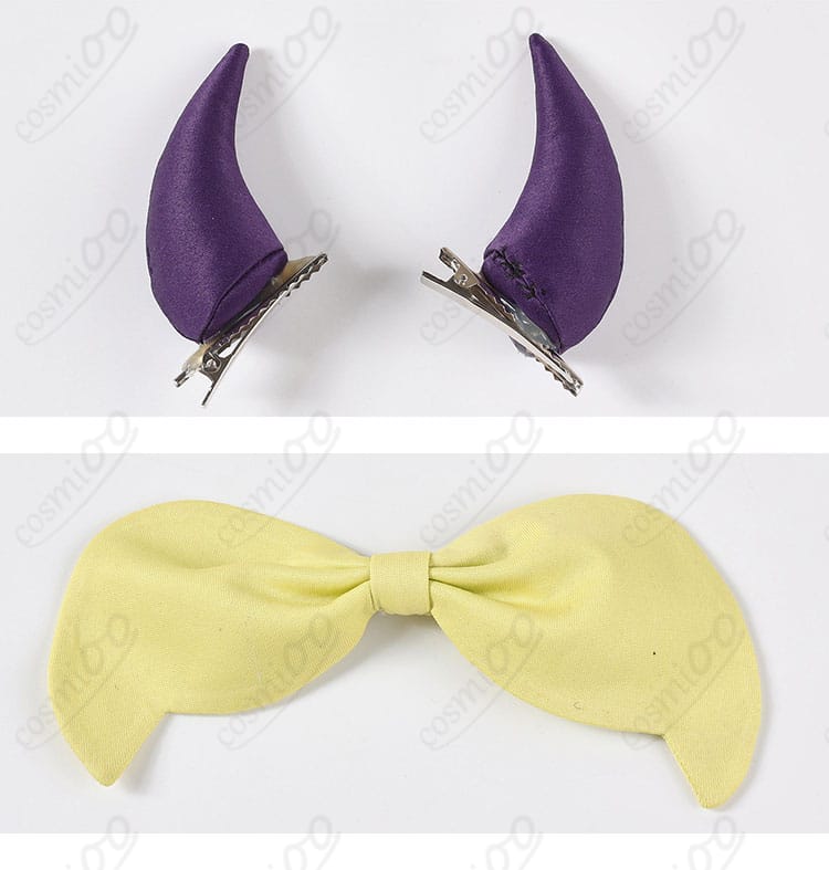 MEMちょ用髪飾り・角パーツの細部。質感と固定用パーツの形状が分かる。