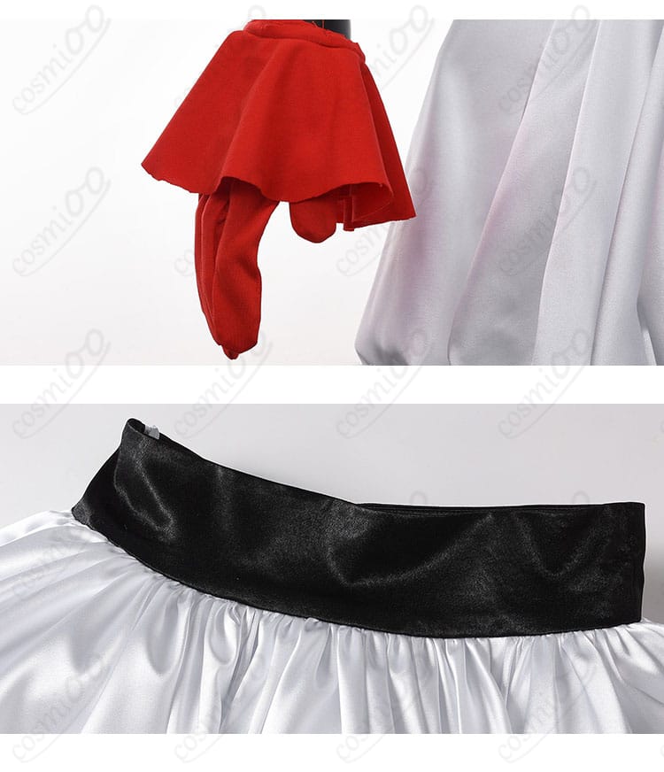 有馬かな B小町アイドル衣装の手袋とスカート上部ディテール。質感と縁の仕上げが分かる近接