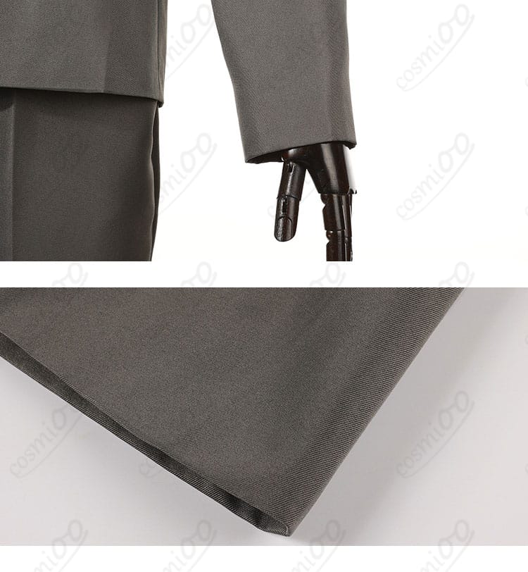 袖口周辺の装飾ディテール。カフ部分の形と留めの安定感を近接で