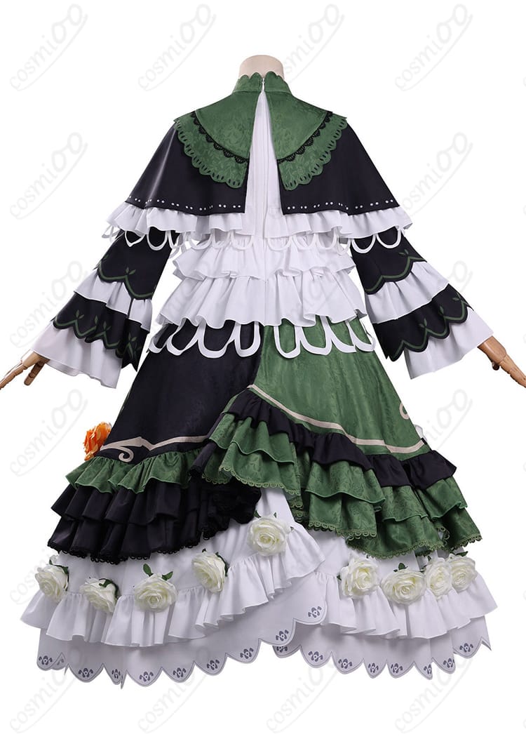 遠野ハンナ衣装の背面。リボンと裾のレース配置、シルエットを詳細表示