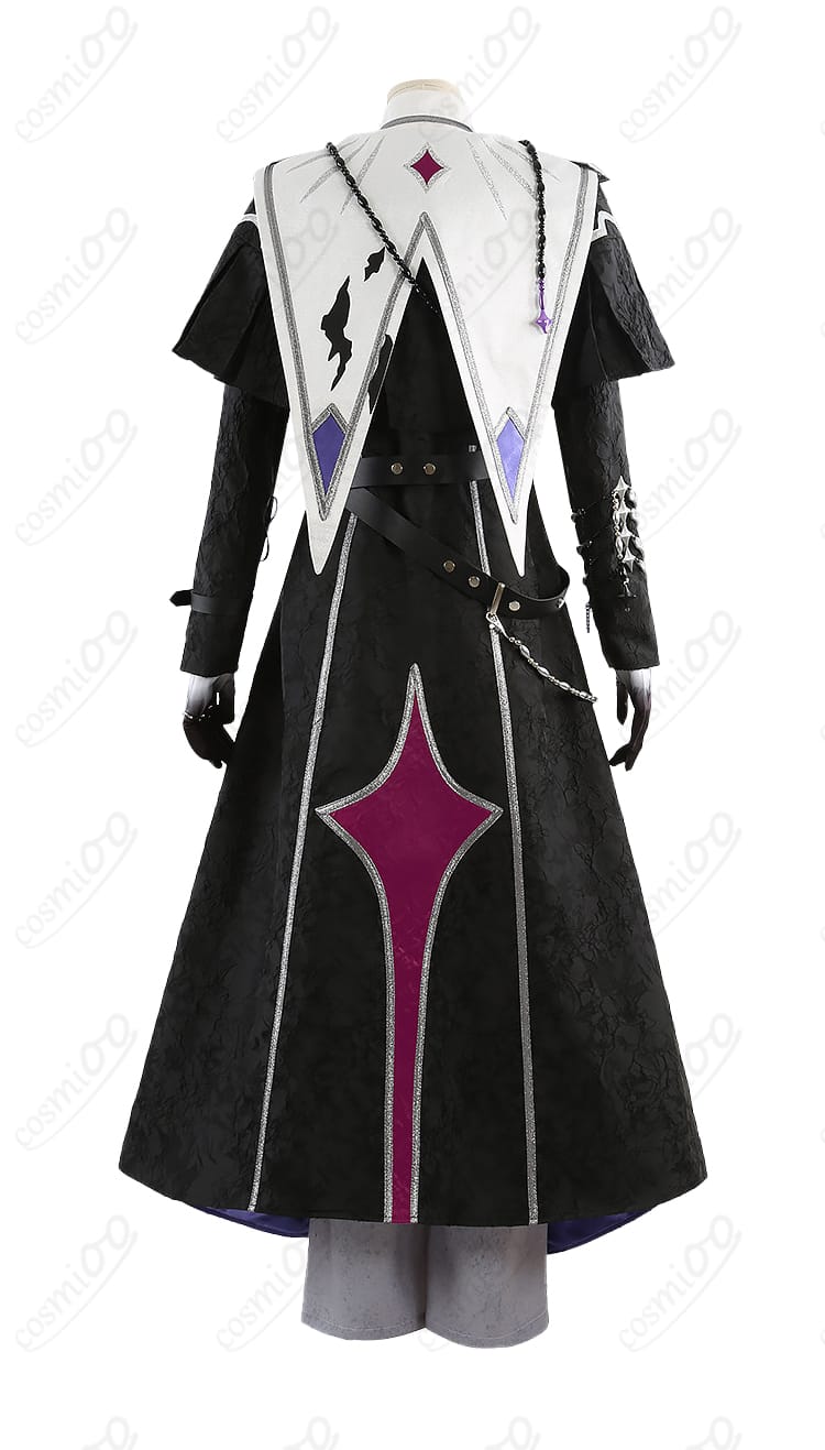 宵の交霊会衣装 背面シルエットとマント風ラインが分かる商品写真