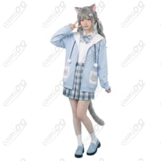 甘城なつき（なちょ猫）新衣装 制服コスプレ｜猫耳付きで高再現、軽やかで着やすい - 1枚目の画像（サムネイル）
