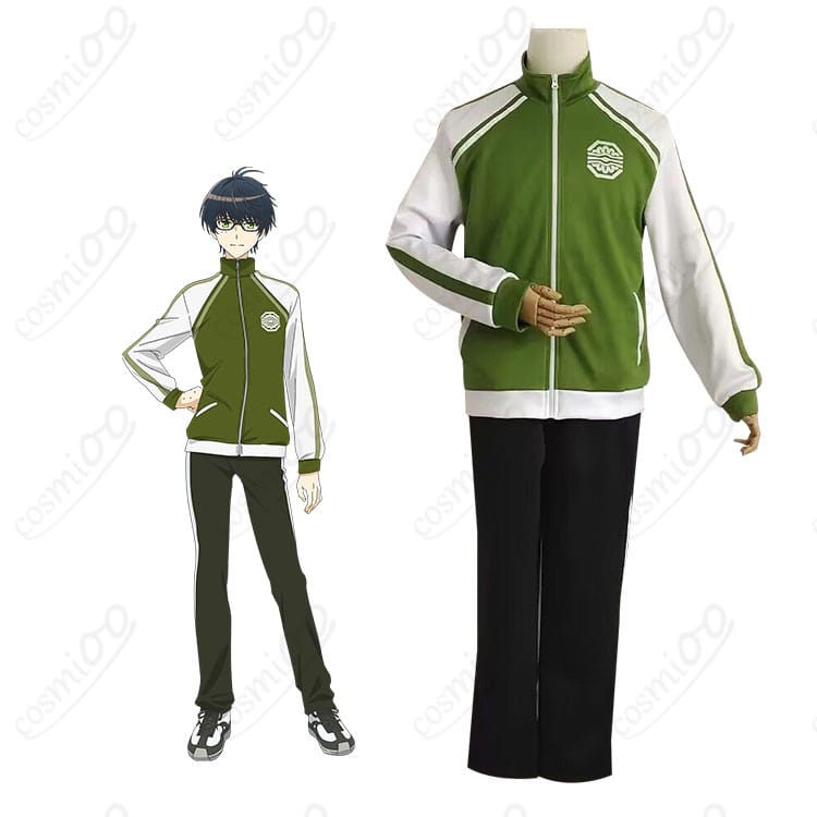 篭手切江 内番ジャージ 上下セットの正面全身カット|刀剣乱舞-花丸- 雪月華 コスプレ衣装