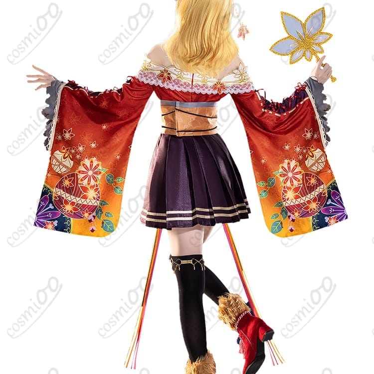 小原鞠莉 紅葉狩り編「冬が訪れるまで」和風エレガント 高再現コスプレ衣装｜初心者も安心の固定設計 - 2枚目の画像