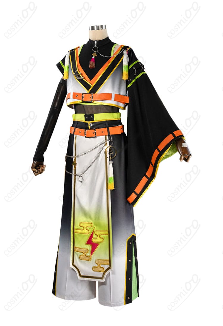 衣装左側面の腰布の落ち感とライン