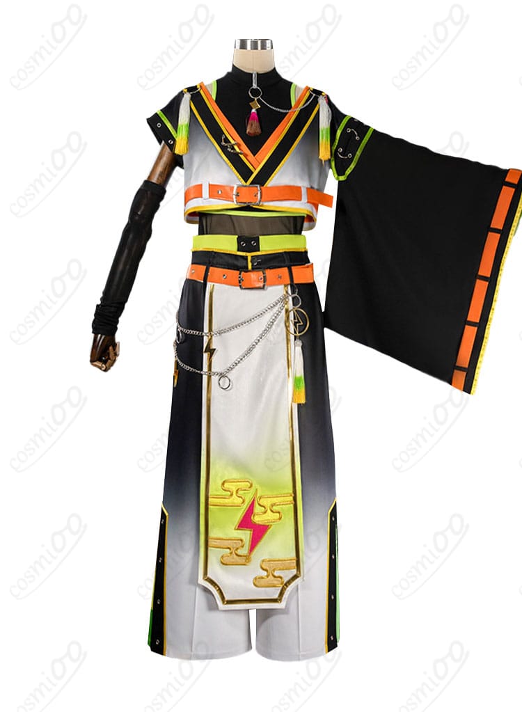 左袖の装飾とステッチのディテール