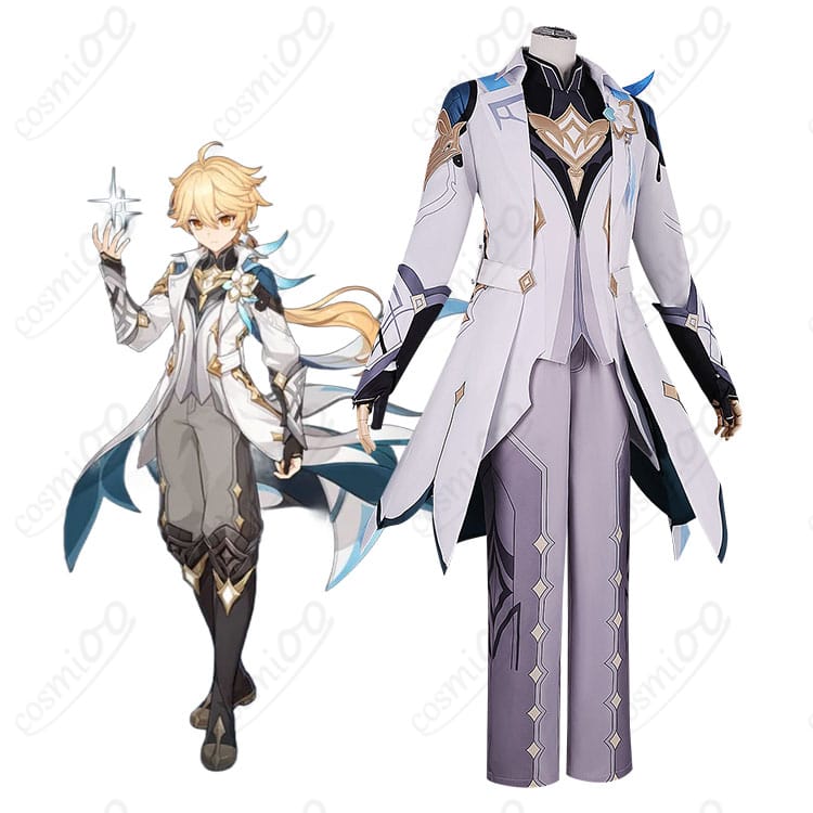 原神 旅人（空）コスプレ衣装一式とキャラクターイメージの比較ビジュアル
