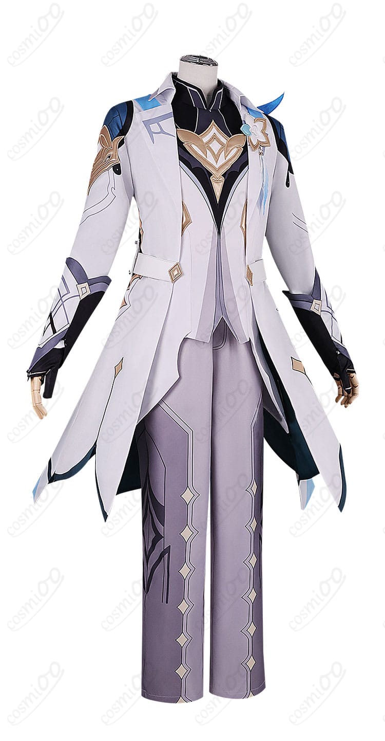 原神 旅人（空）コスプレ衣装のコート右側面と装飾ディテール