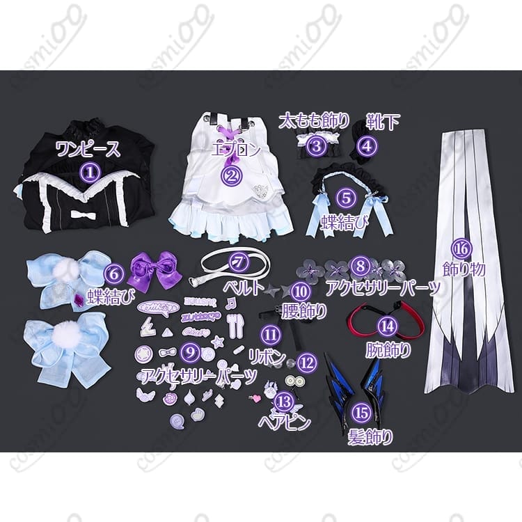 にじさんじ エナー・アールウェット ゴスロリメイド衣装｜再現度と快適さを両立、初心者OK - 6枚目の画像