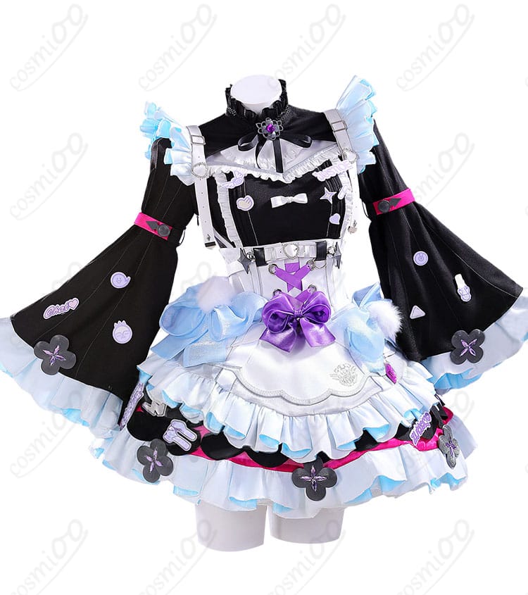 エナー・アールウェット風メイドワンピースとエプロンの正面全体