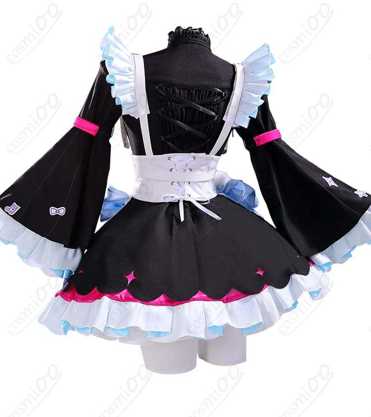 エナー・アールウェット風メイドワンピースの背面シルエットとリボン結び