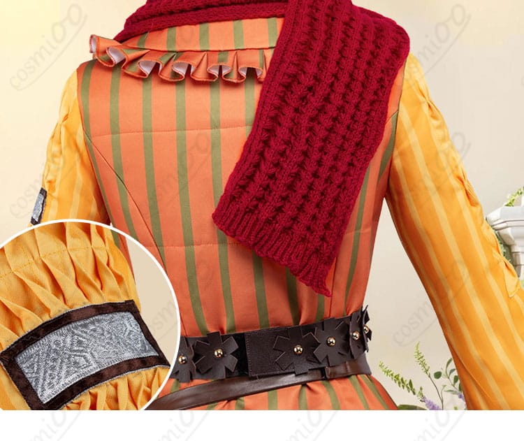 第五人格 エマ・ウッズ 暖かい冬の記憶 ワンピース背面のデザインと丈感