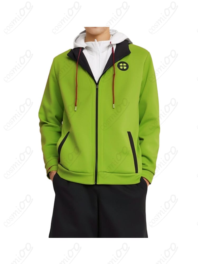 メダリスト 明浦路司 ジャージコートのフロントジップと配色ラインのディテール