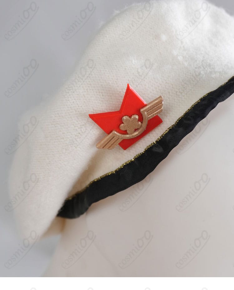 帽子の装飾ディテールと質感のクローズアップ