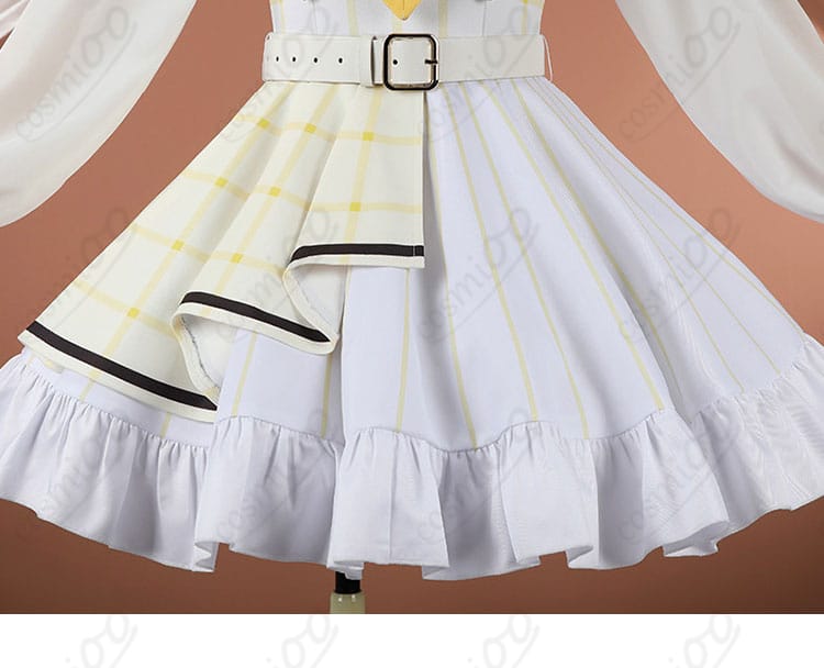 スカート裾のトリム・レース装飾ディテール（虹ヶ咲 15周年衣装）