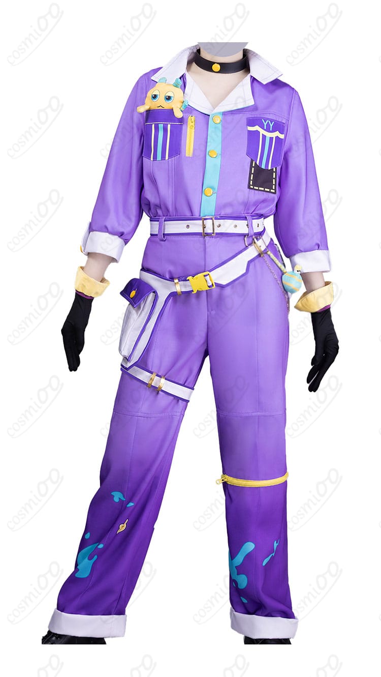 神代類 コートとズボンのシルエットと配色がわかる斜めアングル