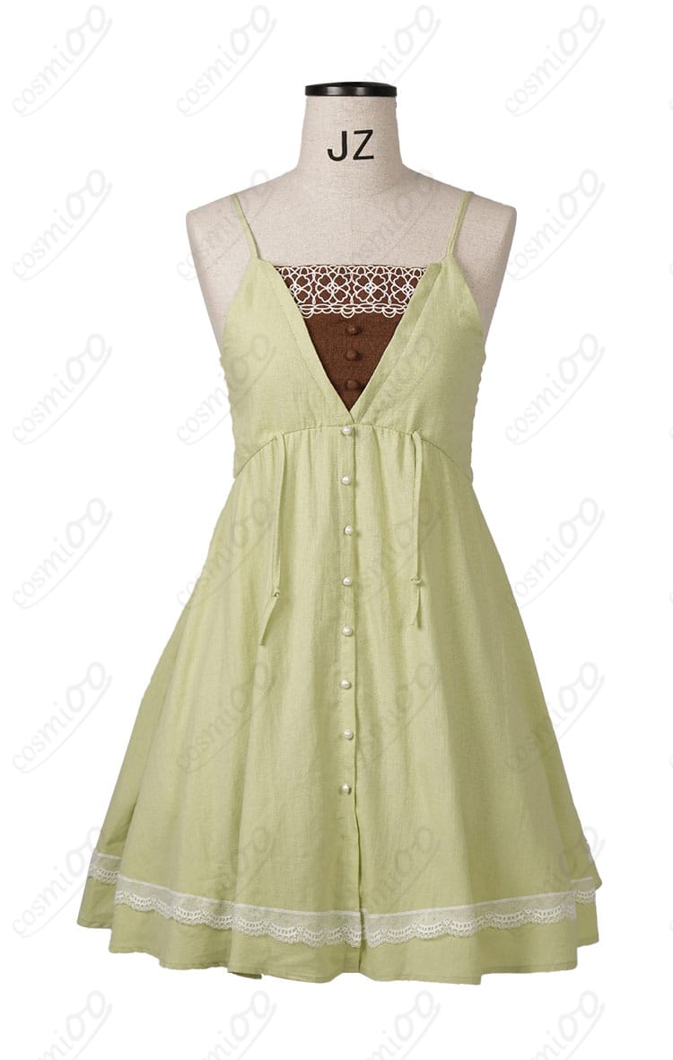 ワンピースのスカート装飾ディテール（裾の質感と縫製）