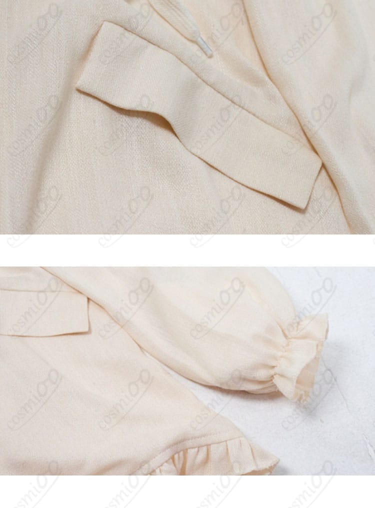 カーディガンのポケットと袖口リブのディテール