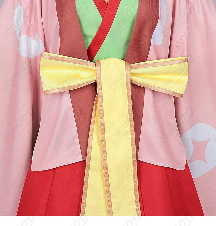 腰帯と腰蝶結びの装飾ディテール（芯入りで形を保つ仕様）