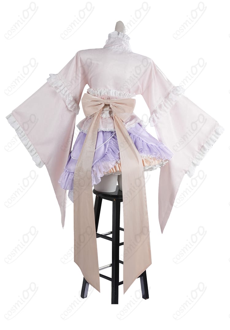 轟はじめ 正月衣装の背面全体と大きな蝶結びの見え方