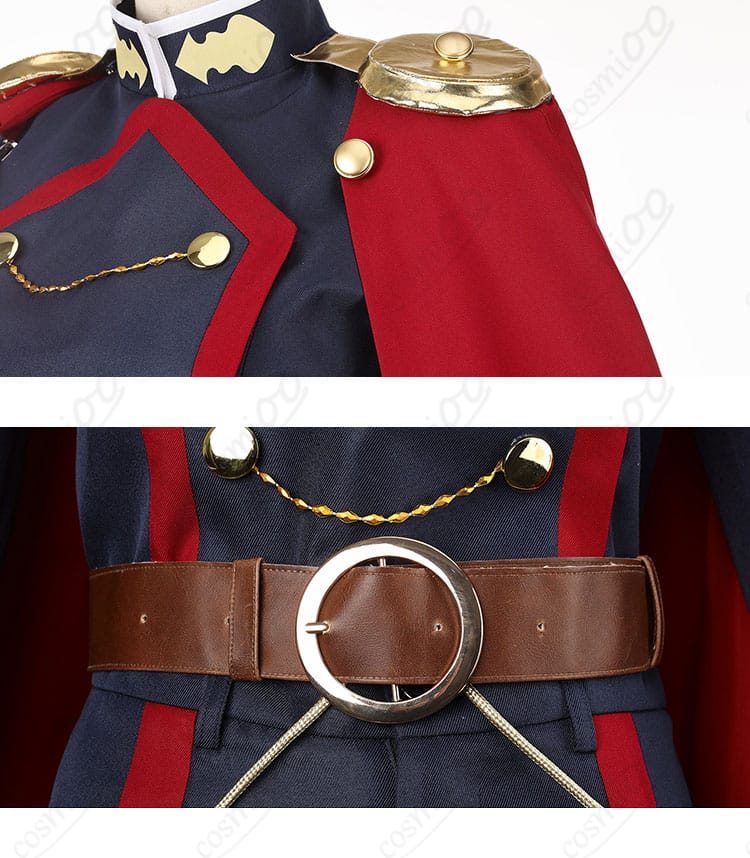 肩鎧風パーツとベルト装飾の質感ディテール