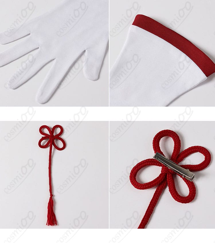 手袋と髪飾りなど付属アクセサリーのセット内容