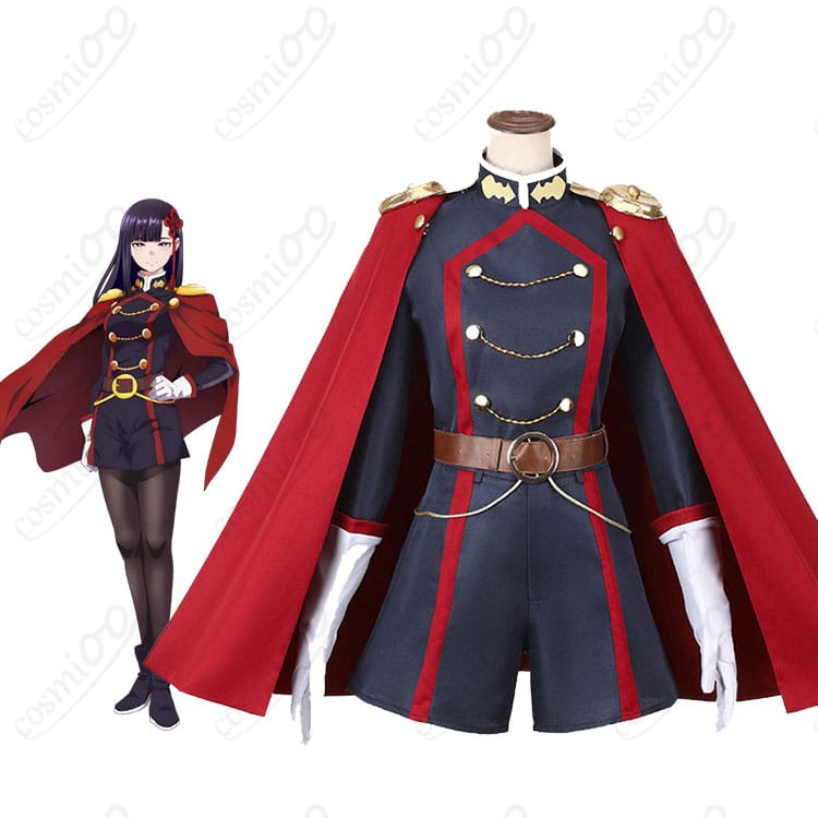 山城恋の魔防隊制服（マント付き）を着用した完成イメージ