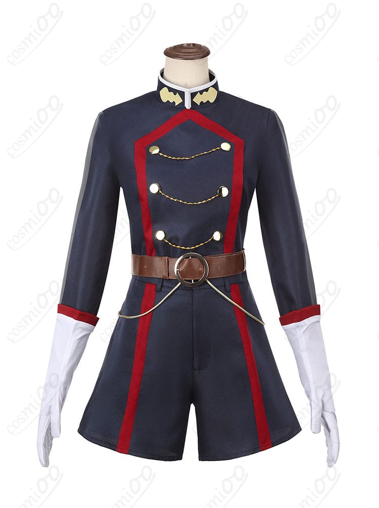 山城恋制服の前立て・襟・チェーン装飾の正面ディテール