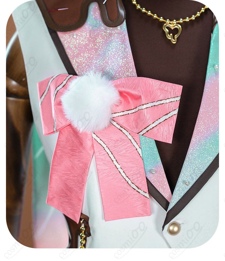 胸元蝶結び（リボン）ディテール：見えにくい位置での固定仕様