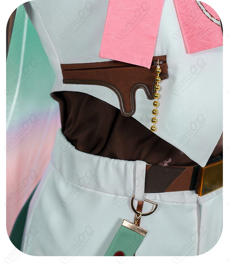 腰飾り固定パーツのクローズアップ