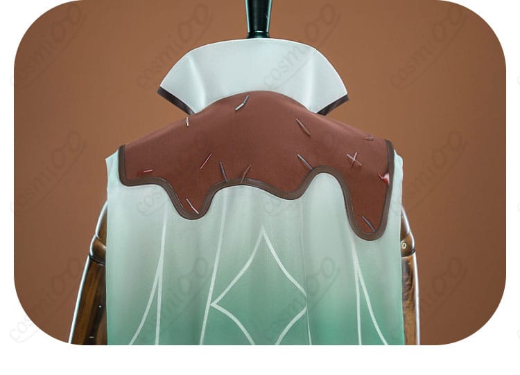 上衣ディテール：フロントパネルとボタン配置