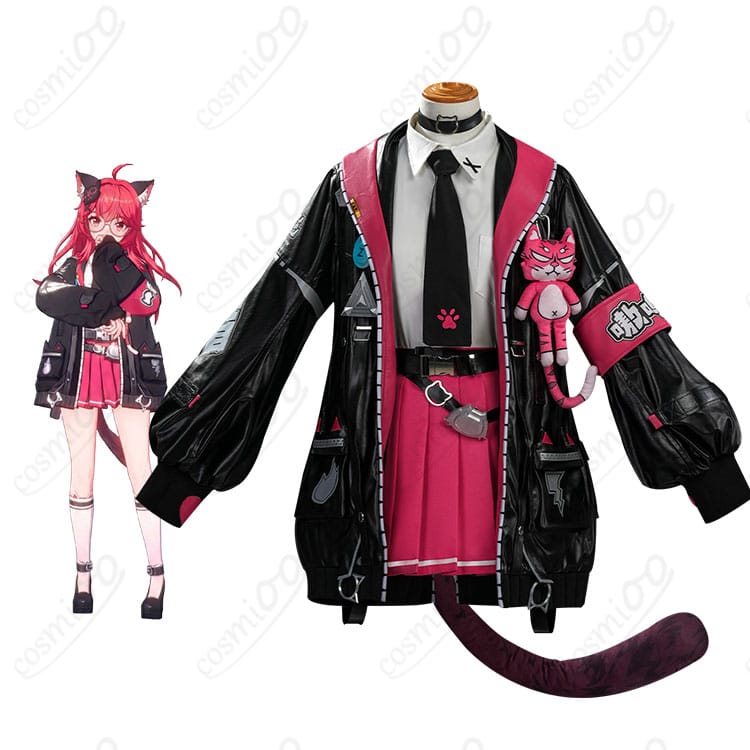 ナナリ・コリンス 制服コスプレ衣装を着用したキャラクターイメージと全体コーディネート