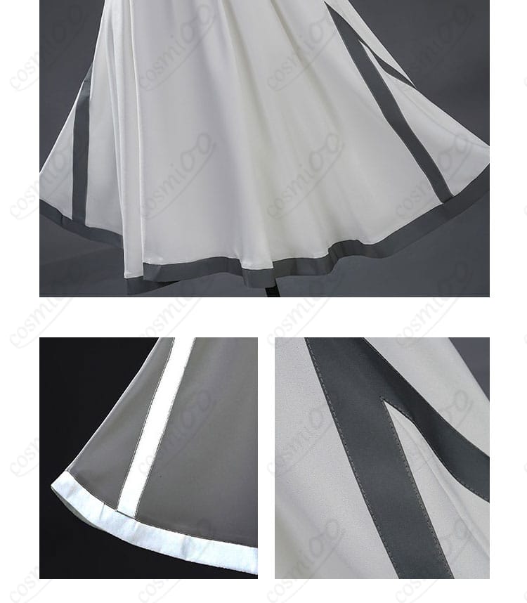 スカート裾の装飾ディテールと生地の質感