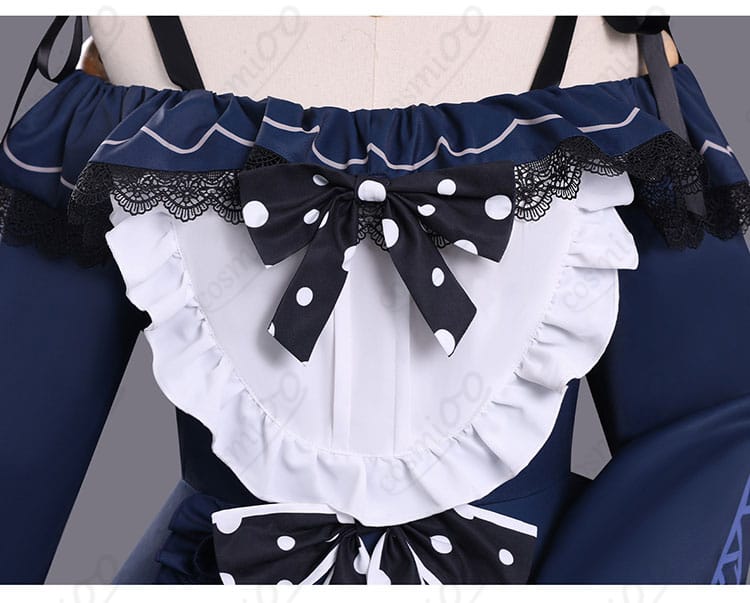 夏目アンアン衣装の衣襟まわり装飾アップ