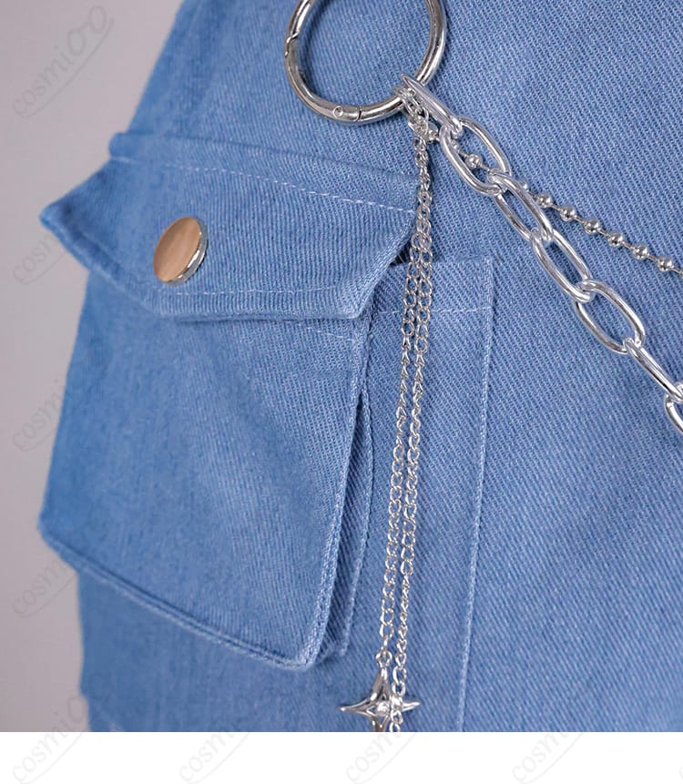 轟はじめ Flashpoint衣装 チェーン装飾と金具の質感ディテール