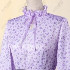 フェルン 日常服（紫・小花柄）コスプレ衣装｜上品で爽やか、初心者も着やすい高再現ワンピース - 3枚目の画像（サムネイル）