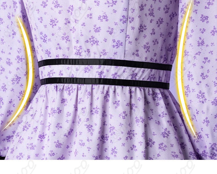 フェルン日常服ワンピースのウエスト周りディテール（ラインと装飾の見え方）