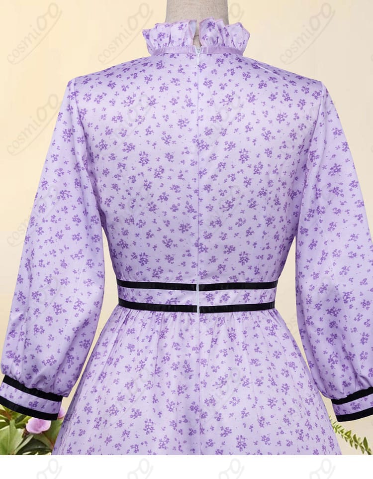 フェルン日常服ワンピースの背面ディテール（切り替え・ラインの見え方）