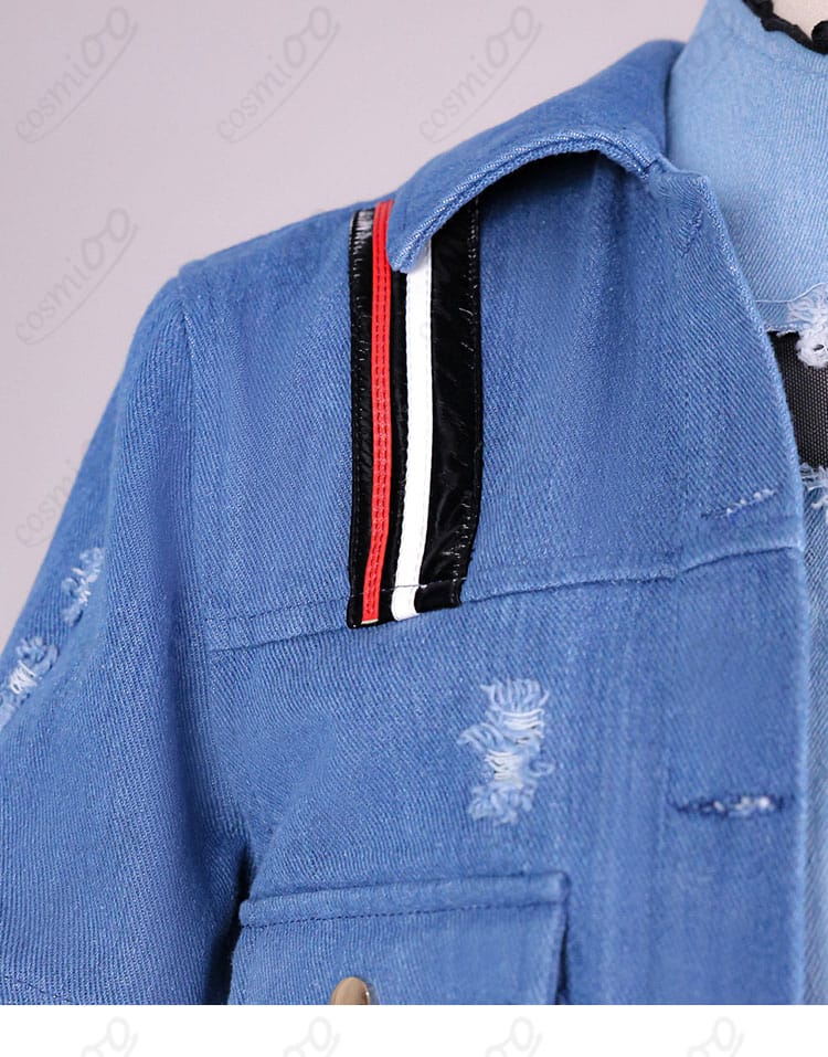 儒烏風亭らでん衣装 襟元の装飾と生地感アップ