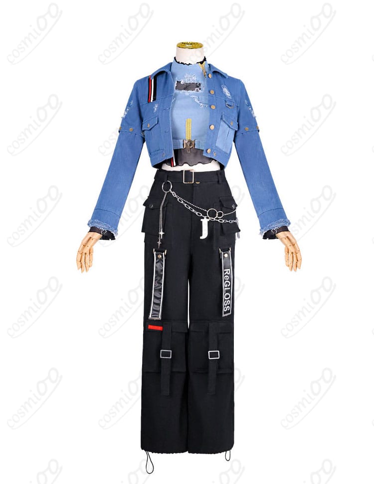 儒烏風亭らでん衣装 トップスとインナー・ズボンの正面全体