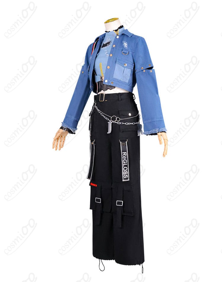 儒烏風亭らでん衣装の側面シルエットと装飾配置