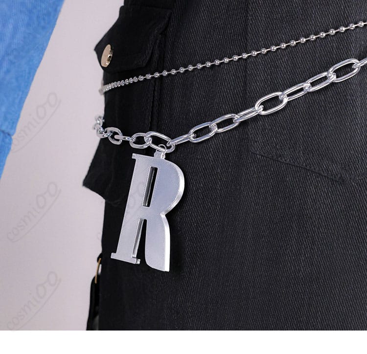 儒烏風亭らでん衣装 腰部のR風モチーフ装飾アップ