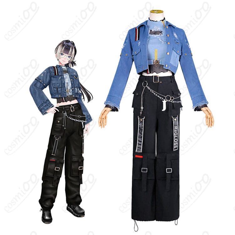 儒烏風亭らでん ReGLOSS風コスプレの全身イメージと衣装セット