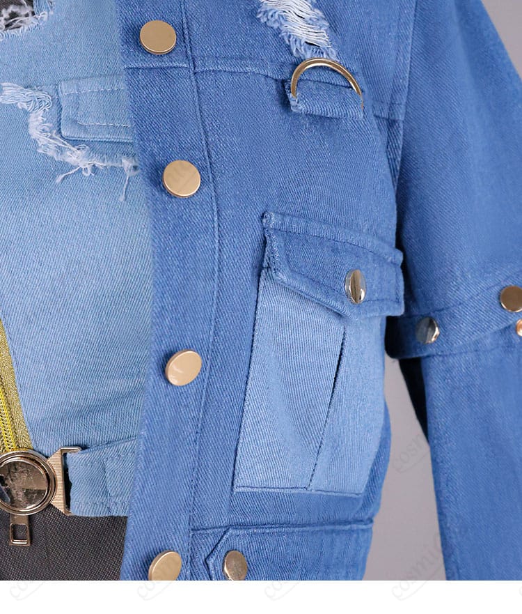 儒烏風亭らでん衣装 前立て・ボタン周りのデザイン詳細