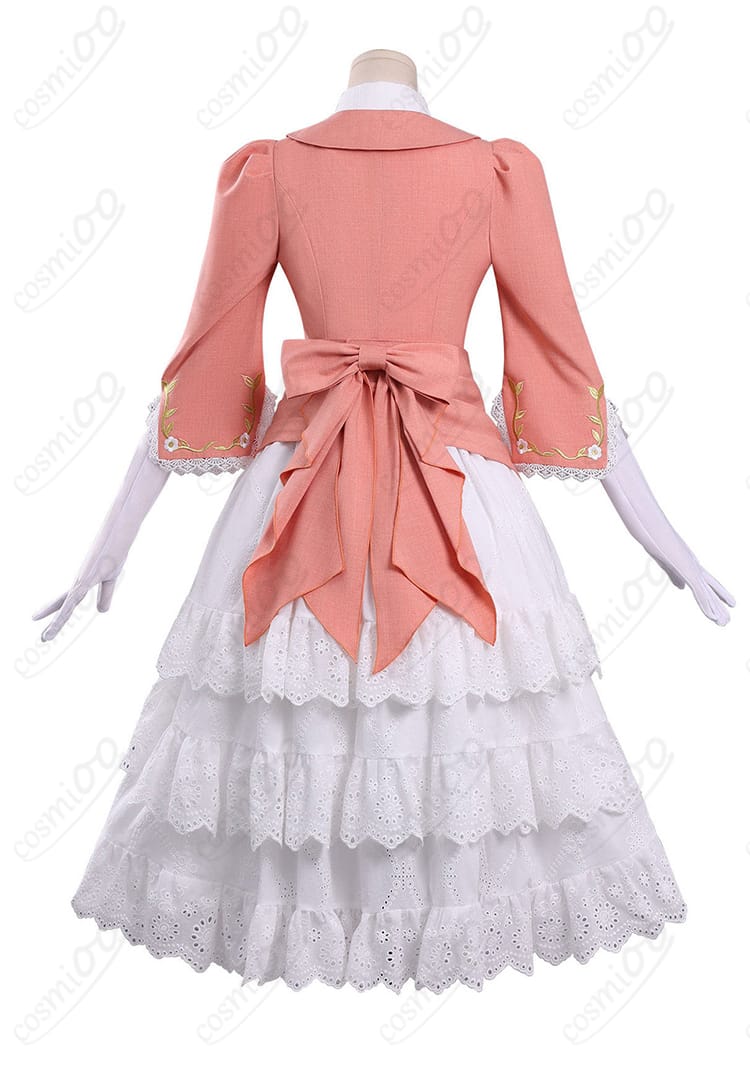 第五人格 バーメイド 戦慄の逆旅 コスプレ衣装の背面全体とリボン配置