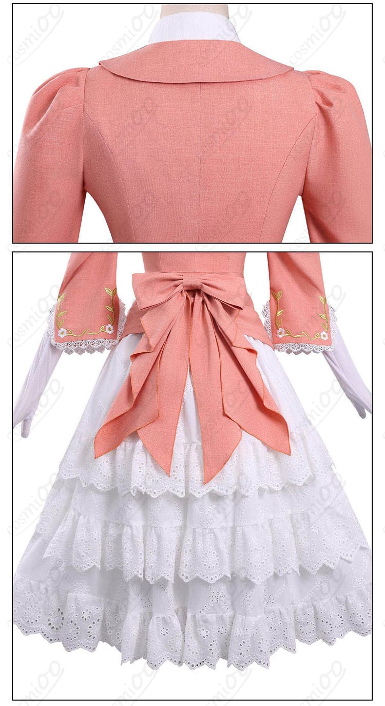 戦慄の逆旅 コスプレ衣装の背部装飾と蝶結びの形