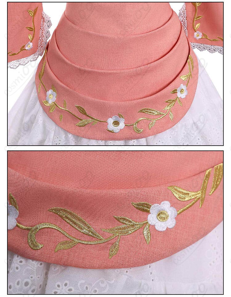 戦慄の逆旅 コスプレ衣装の背面ディテールと結び目