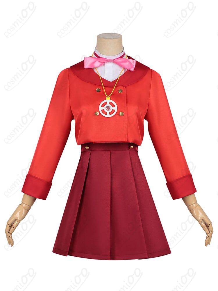 小林みくる 私服コスプレ コートとワンピースの正面全体